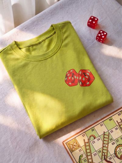 Globus Women Green Round Neck Short Sleeves Graphic Print Oversized Fit T-Shirt