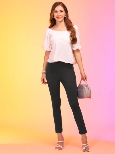 Globus Women Dark Grey Skinny Fit Treggings