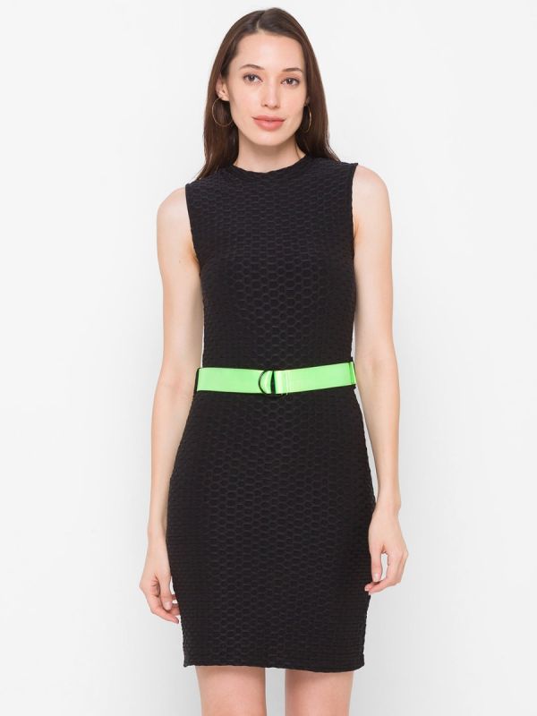 Globus Black Solid Dress