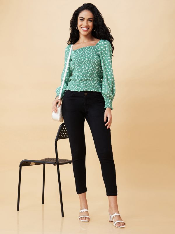 Globus Women Black Stretchable High Waist Skinny Fit Jeans