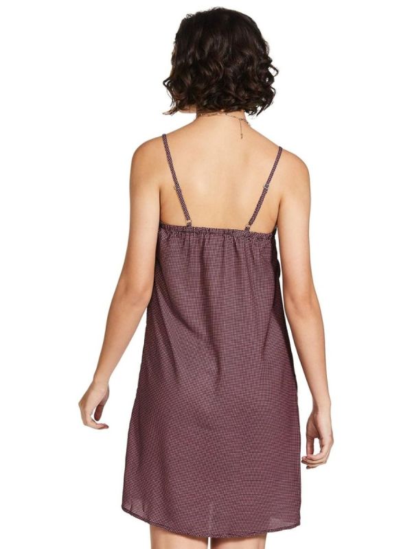 Globus Pink Self-Checked A-Line Dress