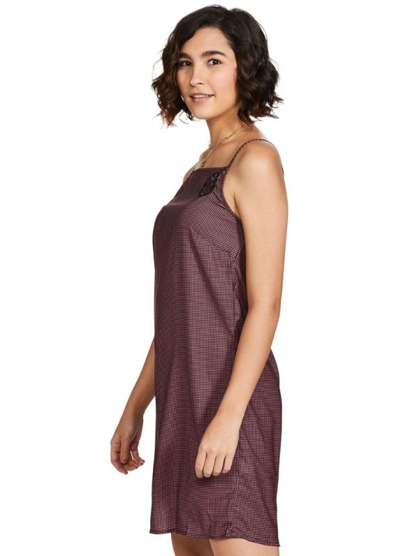 Globus Pink Self-Checked A-Line Dress