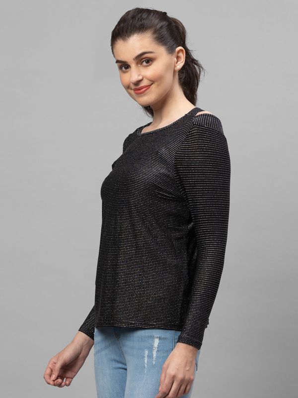 Globus Black Striped Top
