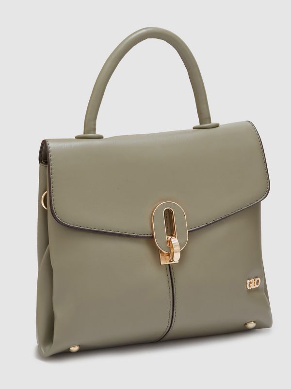 Globus Women Olive Solid Casual Handheld Bag