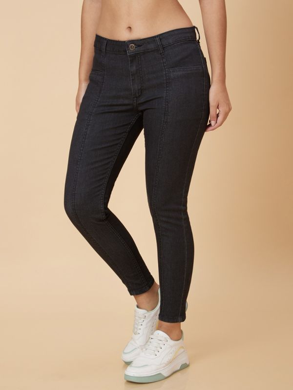 Globus Women Black Skinny Fit Mid Rise Jeans