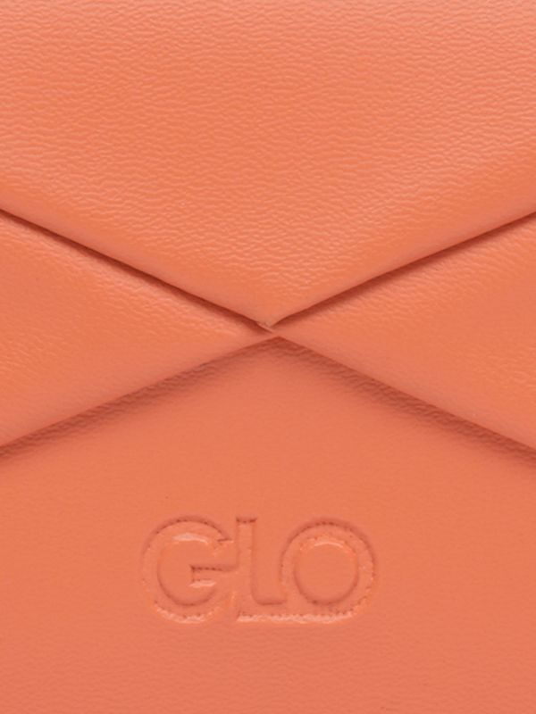 Globus Women Coral Vegan Leather Textured Envelope Wallet With Zip Coin Pocket
