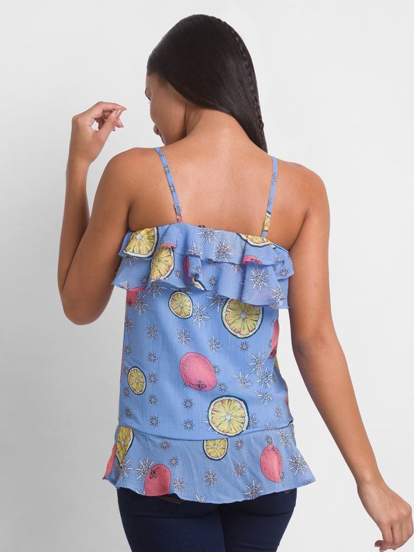 Globus Blue Printed Top