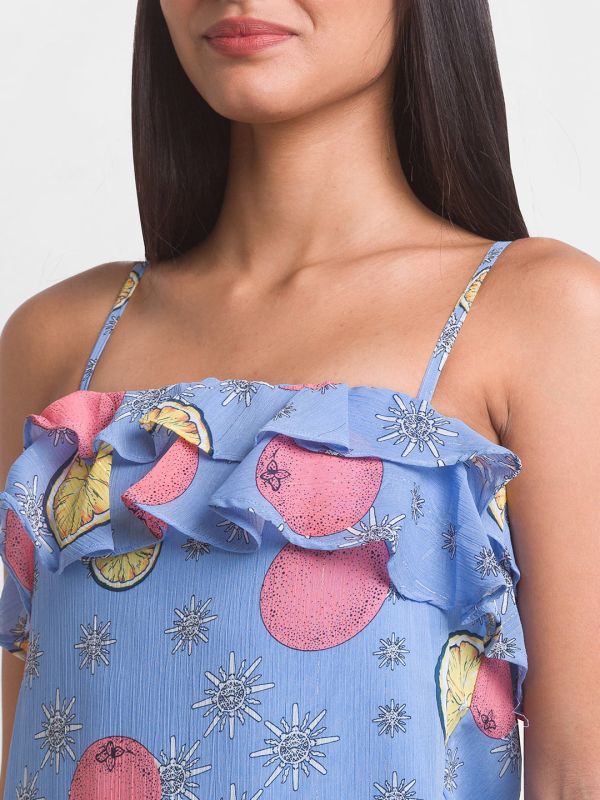 Globus Blue Printed Top