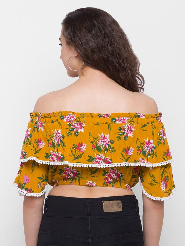 Globus Yellow Printed Top