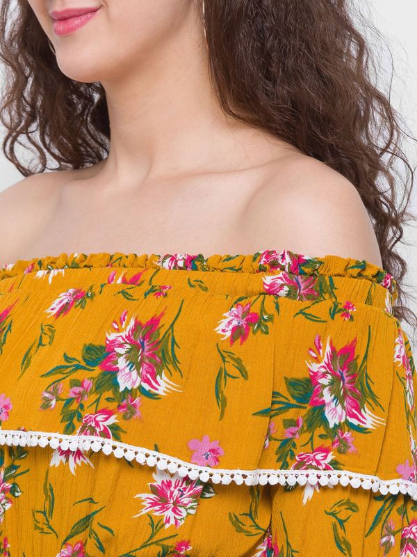 Globus Yellow Printed Top