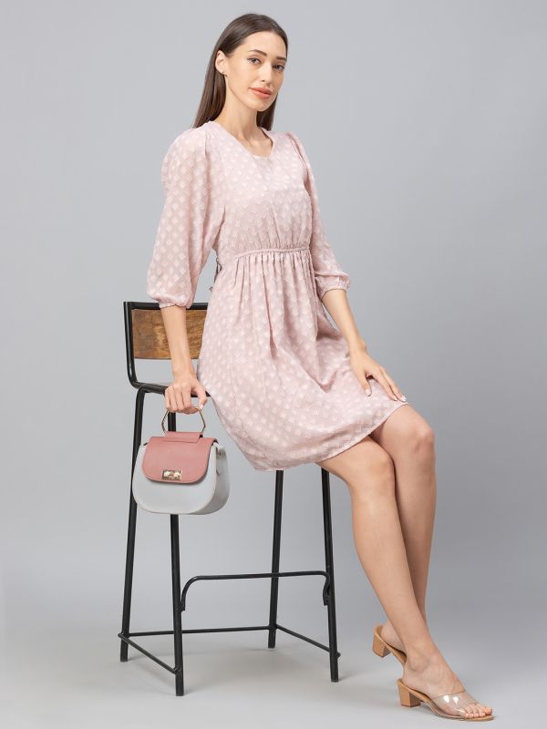 Globus Pink Self Design Dress