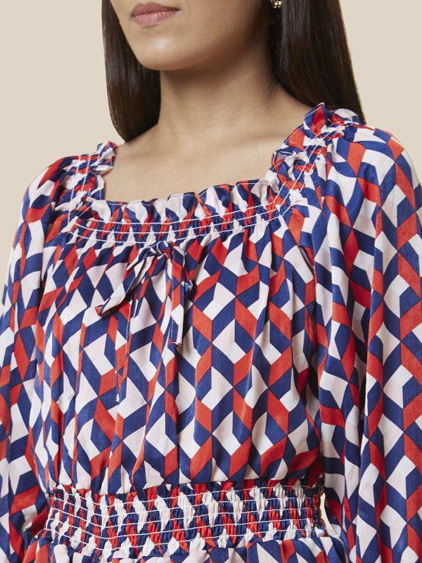 Globus Women Multicolour Printed Off-Shoulder Playsuit