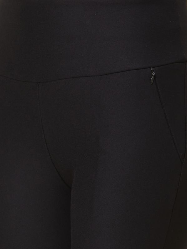 Globus Women Black Stretchable Mid-Rise Skinny Fit Treggings With Pockets