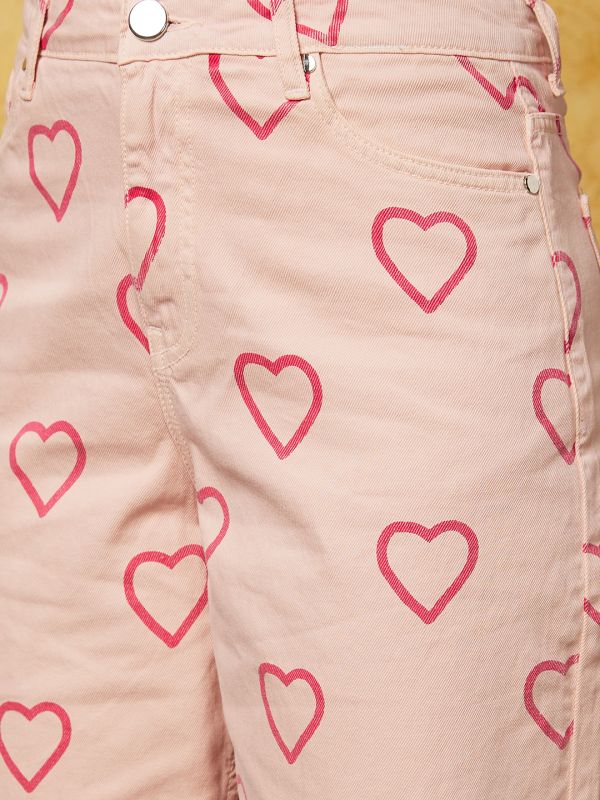 Globus Women Pink Solid Casual Jeans With belt loops