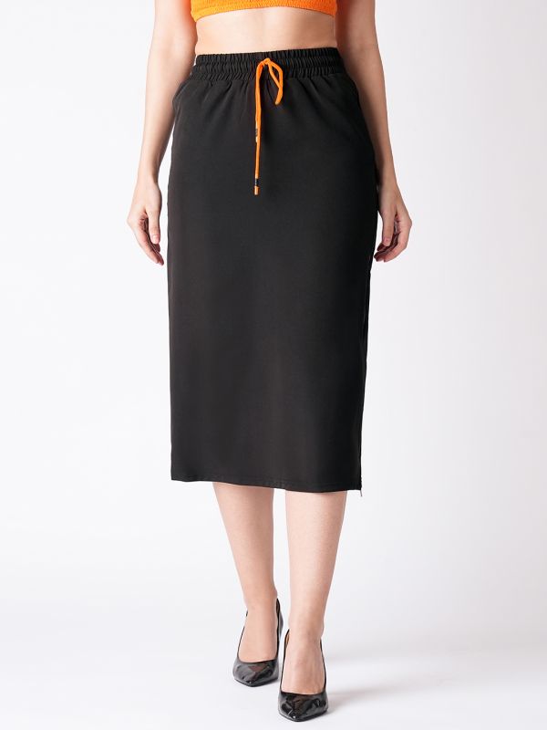 Globus Women Black Straight Midi Skirt