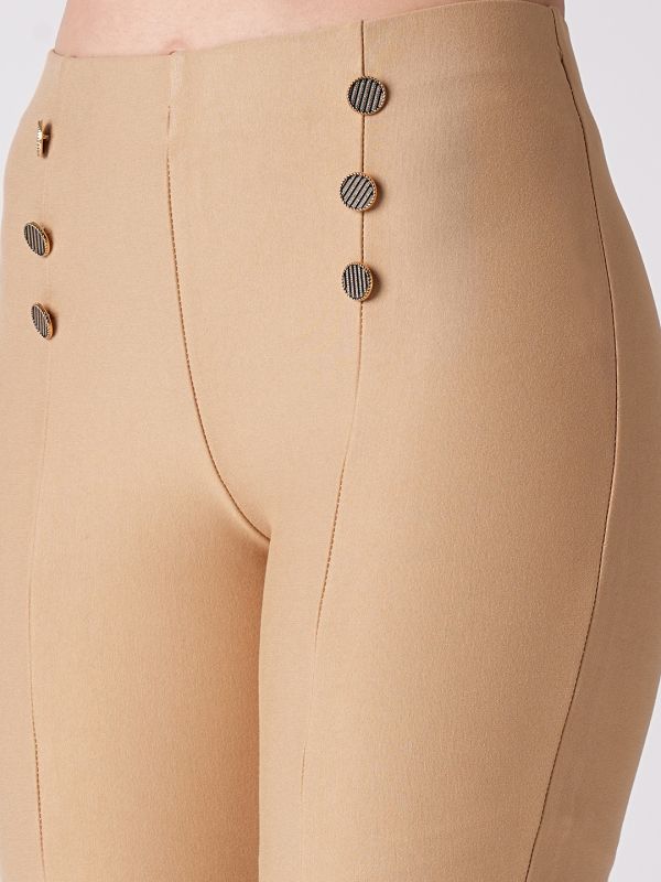 Globus Women Camel Skinny Fit Treggings