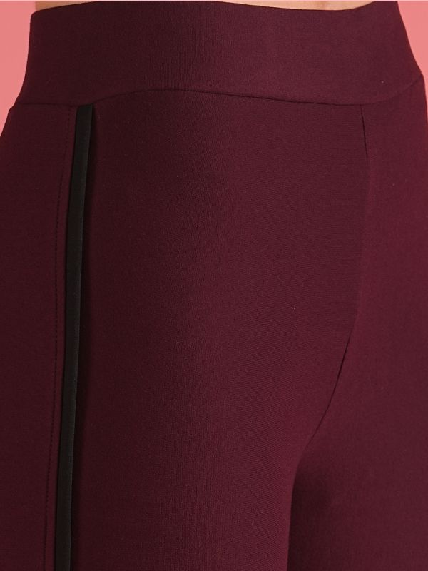 Globus Women Black Skinny Fit High-Rise Sports Treggings