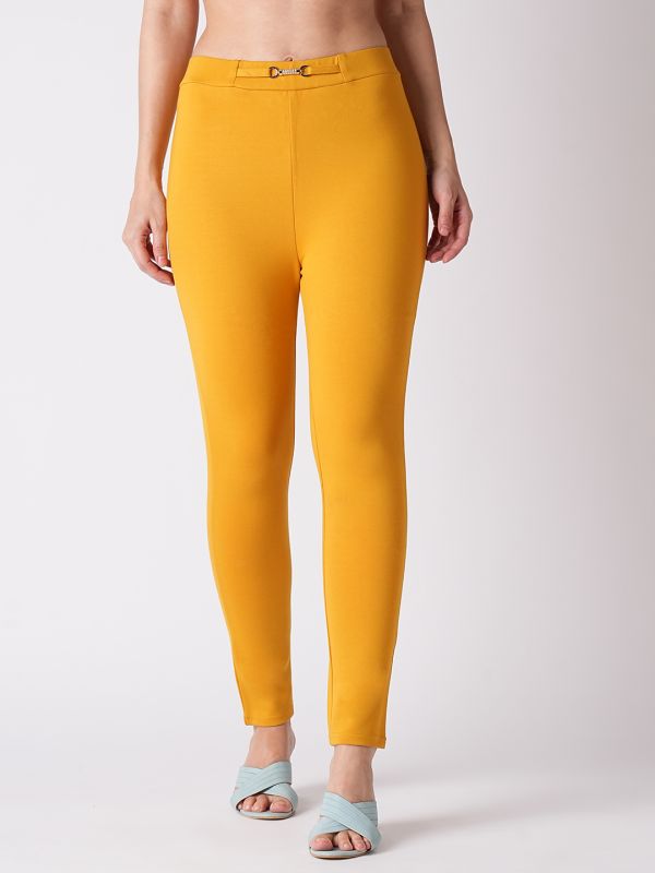 Globus Women Ochre Skinny Fit Treggings