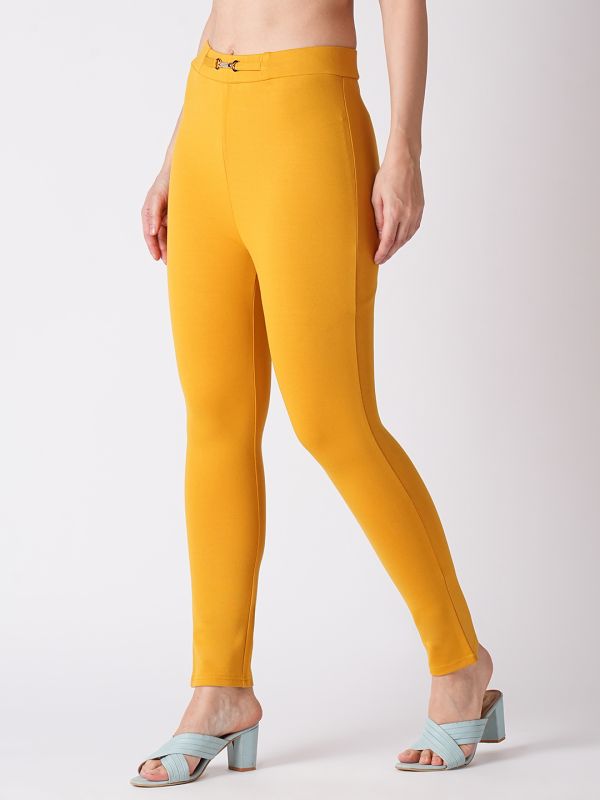 Globus Women Ochre Skinny Fit Treggings