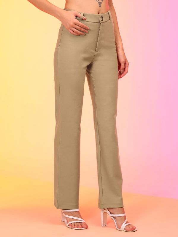Globus Women Camel Straight Fit Treggings