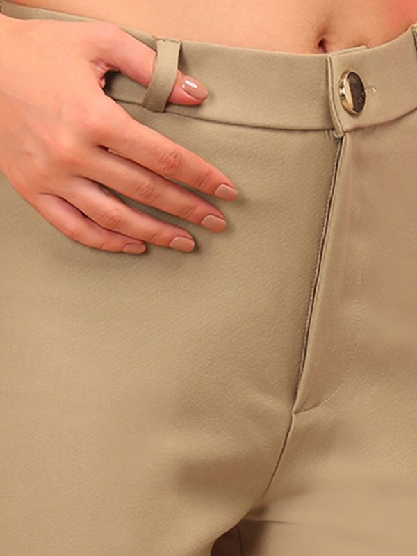 Globus Women Camel Straight Fit Treggings
