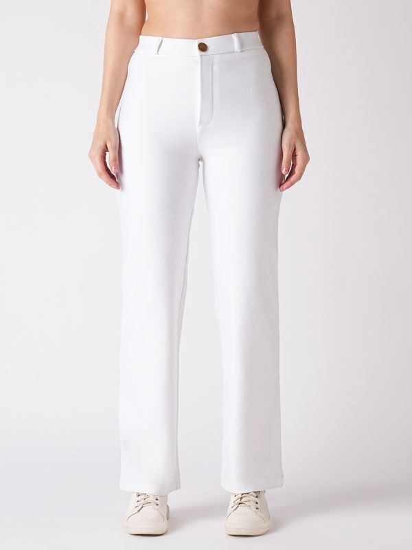 Globus Women White Slim Fit Treggings