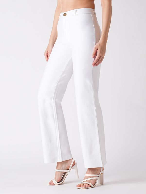 Globus Women White Slim Fit Treggings