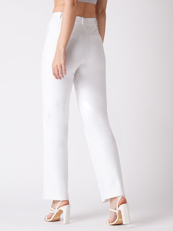 Globus Women White Slim Fit Treggings
